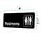 Alpine Industries Unisex Restrooms Sign, 3x9, PK15 ALPSGN-20-15pk - alternate 4